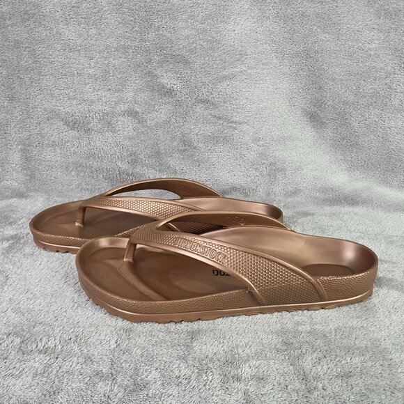 Womens Birkenstock Rose Gold EVA Gizeh Sandals Waterproof Flip-Flops Size 40 - Picture 7 of 7
